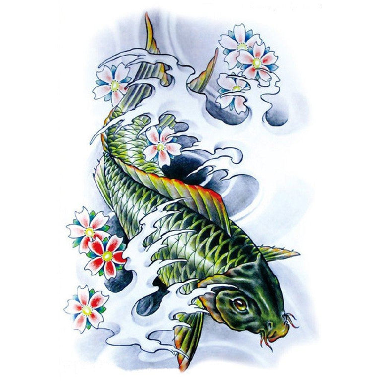 Blue Koi Fish - ArtWear Tattoo
